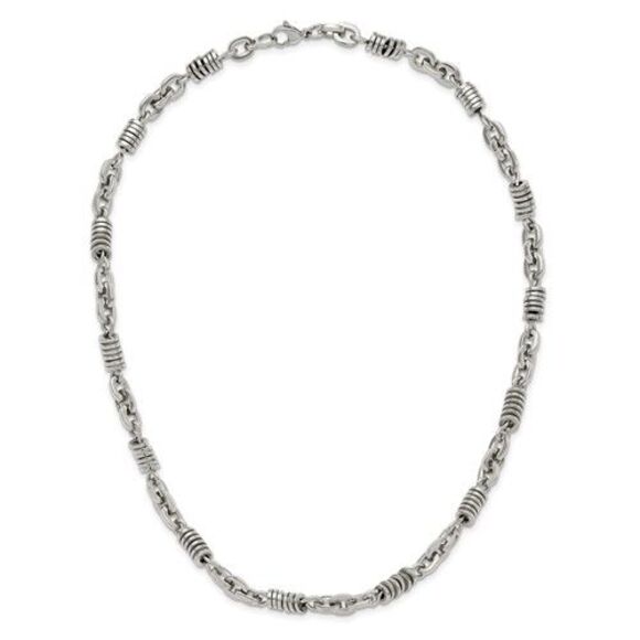 Men's Stainless Steel 6mm Disk Link Chain Necklace, 20 Inch - Picture 2 of 6